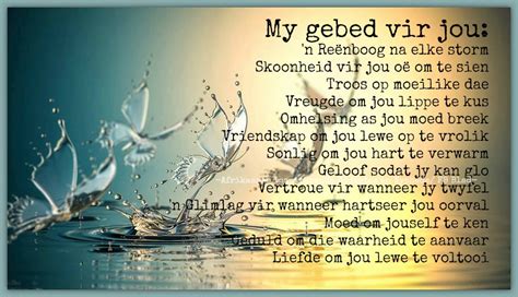 Afrikaanse Inspirerende Gedagtes And Wyshede My Gebed Vir Jou