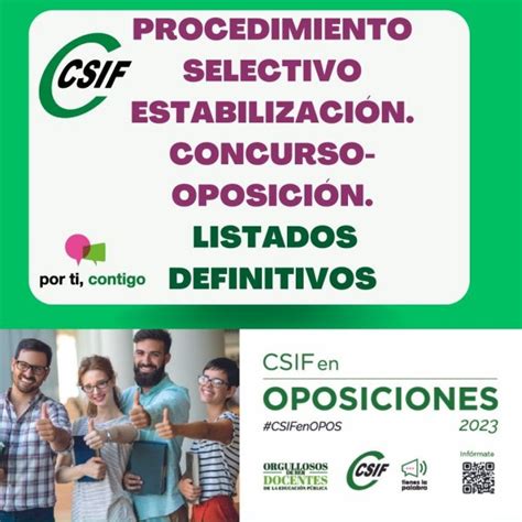 CSIF Procedimiento selectivo estabilización Concurso oposición