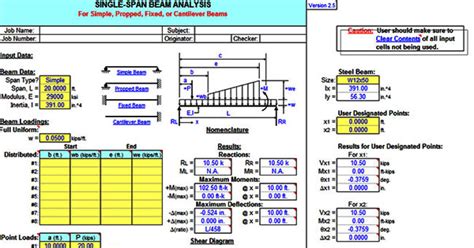 Cantilever Beam Deflection Excel The Best Picture Of Beam