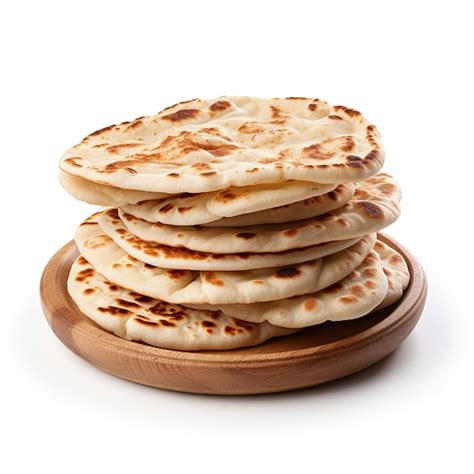 Premium AI Image Pita Bread Isolated On White Background