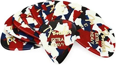 Fender Shape Classic Picks Confetti Zelluloid Plektren Form