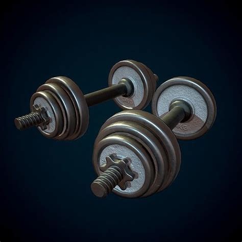 D Model Game Ready Dumbbells Vr Ar Low Poly Cgtrader