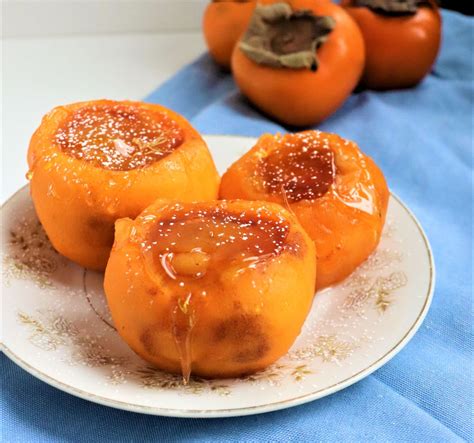 Vegan Persimmon Dessert Bruleed Fuyu Persimmons Very Vegan Val