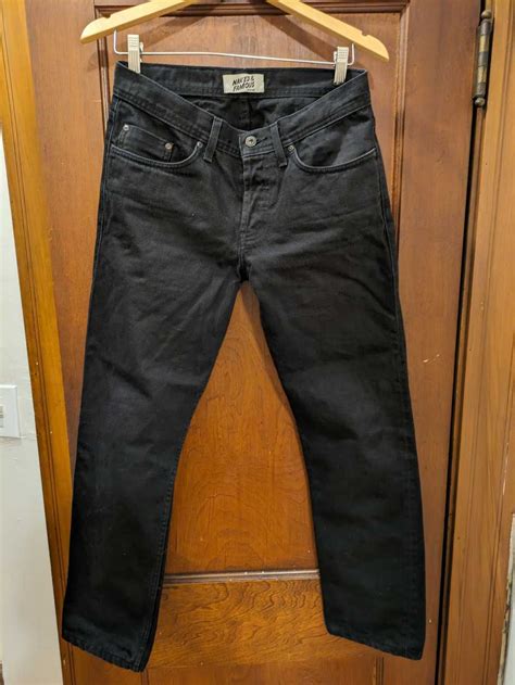 Naked Famous Solid Black Selvedge Size Weird Gem