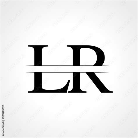 initial lr letter logo design vector template abstract black letter lr