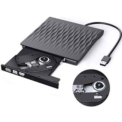 Unidad externa CD DVD LINYY USB 3 0 portátil Negro