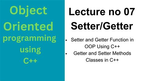 Setter And Getter In Oop Setter And Getter Using C How To Use