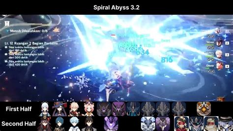 Full Stars Spiral Abyss Freeze Ayaka Vapo Hutao Team Youtube