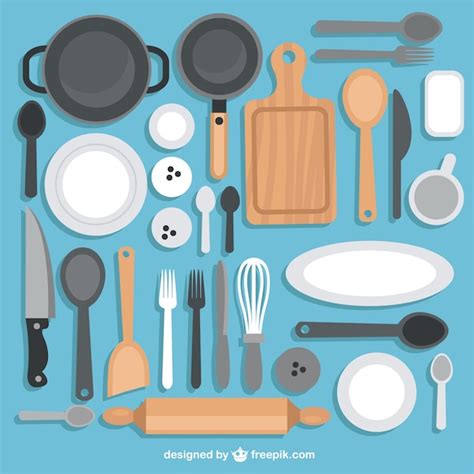 Colecci N De Utensilios De Cocina Vector Gratis