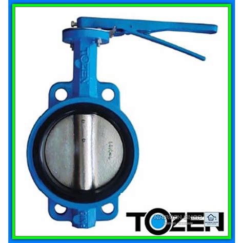 Jual Stop Kran Butterfly Valve 6 Inch Tozen Jis 10k Body Cast Iron Lever Disc Ss 316 Origin