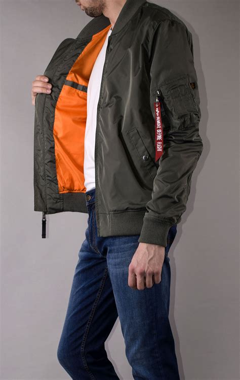 Ветровка-бомбер ALPHA INDUSTRIES TT big size MA-1 vintage green, купить ...