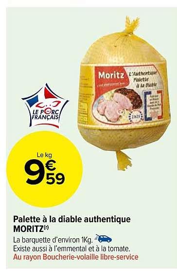 Promo Palette à La Diable Authentique Moritz chez Carrefour Market