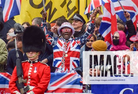 June 15 2024 London England Uk Royal Supporters Wave Union Jacks