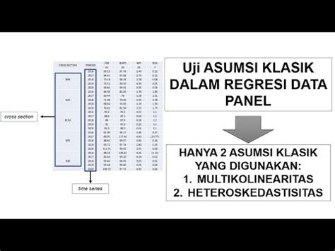 Tutorial Uji Asumsi Klasik Dalam Regresi Data Panel Bagian Youtube