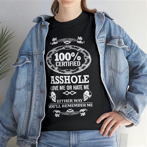 Asshole T Shirt 100 Asshole Etsy