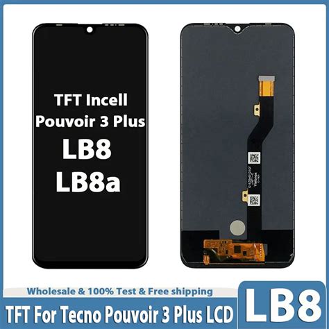 Tested Black Inch Tft Incell For Tecno Pouvoir Plus Lb Lb A Lcd