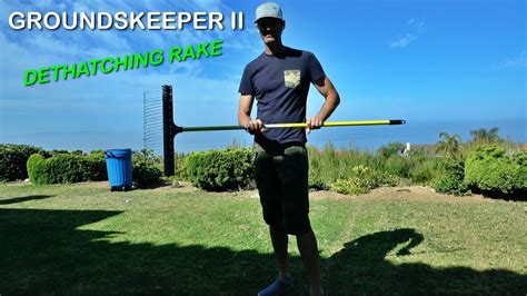 Groundskeeper Ii Dethatching Lawn Rake First Use Youtube