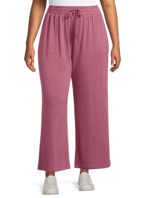 Terra And Sky Womens Plus Size Wide Leg Knit Pants