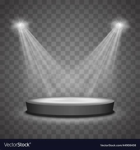 Spotlight shines on the stage Royalty Free Vector Image