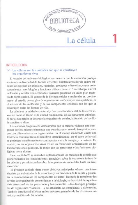 Biologia Celular Y Molecular De Robertis Cap A Biolog A E