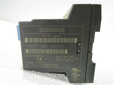 Siemens 1p6ep1 961 2ba00 Sitop Select 4 Channel Diagnosis Module Input