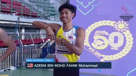 Men S 100M Final Asian Athletics Championship 2023 Azeem Fahmi 10