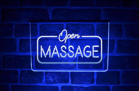 Massages Neon Led Light Sign Usb Window Wall Display Decor For Beauty