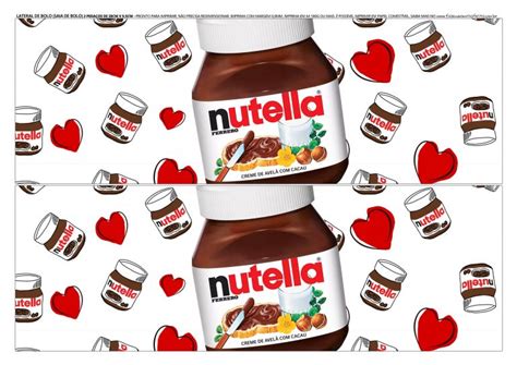 Faixa Lateral Para Bolo Dia Dos Namorados Nutella Fazendo A Nossa Festa