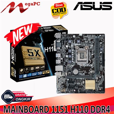 Jual Motherboard Lga Asus H M K Ddr Garansi Tahun Shopee