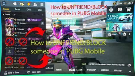 How To Unfriend Block Someone In Pubg Mobile Youtube