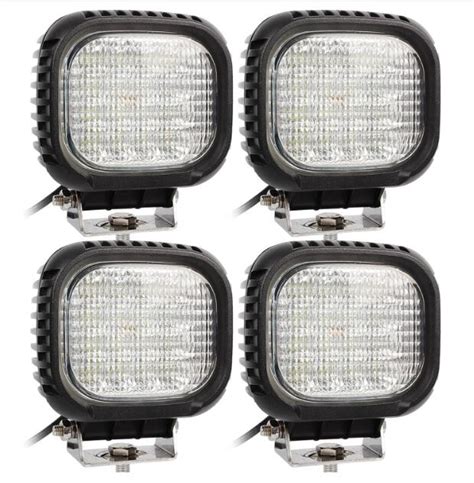 4 Stück 48W LED Arbeitsscheinwerfer 4560lm 6500K 12V 24V Flutlicht für