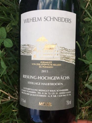 Wilhelm Schneiders Riesling Hochgewächs Steillage Halbtrocken Vivino