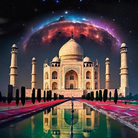 Taj Mahal At Night Wallpaper D