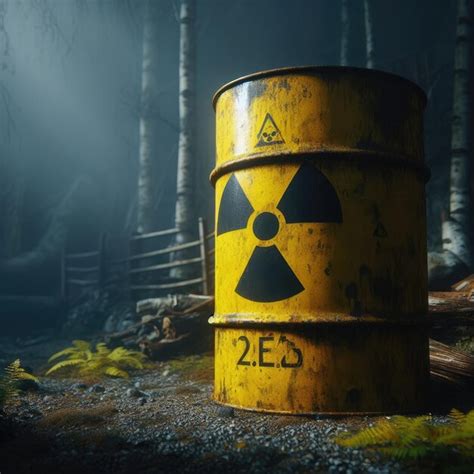 Premium Ai Image Radioactive Waste In Barrels Nuclear Waste Repository