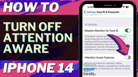 How To Turn Off Attention Aware On IPhone 14 YouTube