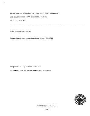 Fillable Online Pubs Usgs Ground Water Resources Of Coastal Citrus