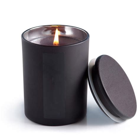 Hot Sale 10oz 12oz 16oz 20oz Frosted Matte Black Empty Candle Jar Glass