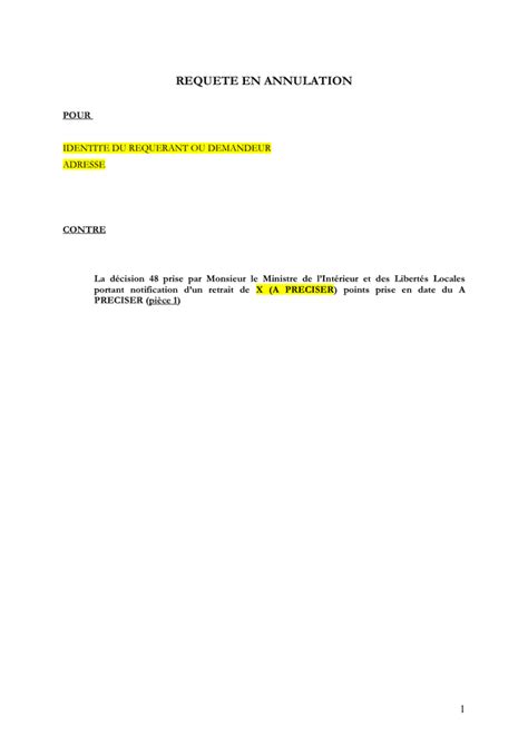 Model D Annulation Du Contrat T L Chargement Gratuit Documents Pdf