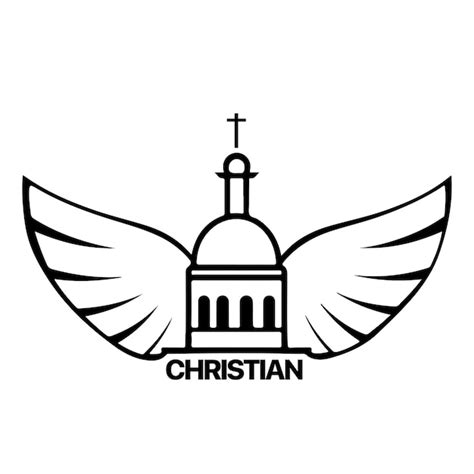 Premium Vector Christian Logo Template With Church Temple And Dove