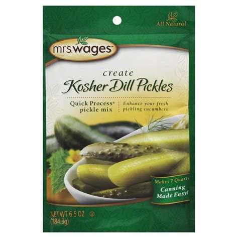 Mrs Wages Quick Process Kosher Dill Pickle Mix 65 Ounce 12 Count