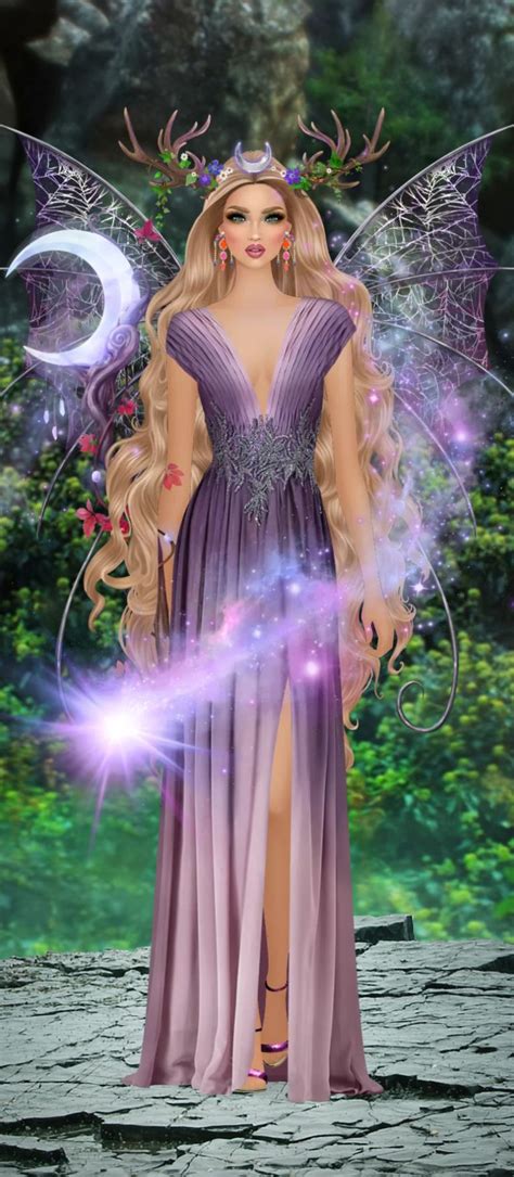 Pin On Fairies Elves Their Magical Selves Dress Illustration