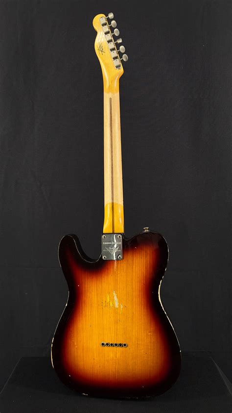 Fender Custom Shop Limited Edition P90 Telecaster Thinline Relic In Chocolate 3 Color Sunburst