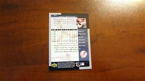 2001 UPPER DECK MVP 152 ANDY PETTITTE BASEBALL CARD EBay