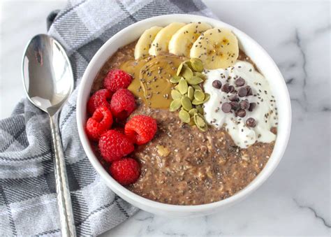 Microwave Chocolate Protein Oatmeal How To Make Oatmeal More Filling