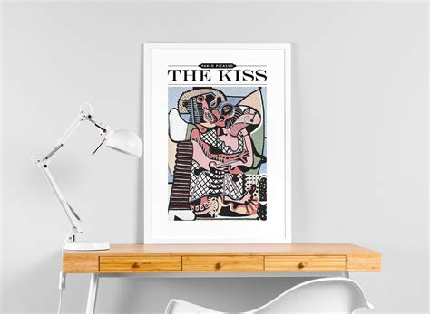 Digital Prints 1925 Pablo Picasso Poster The Kiss Wall Art Surrealism Le Baiser Pablo Picasso