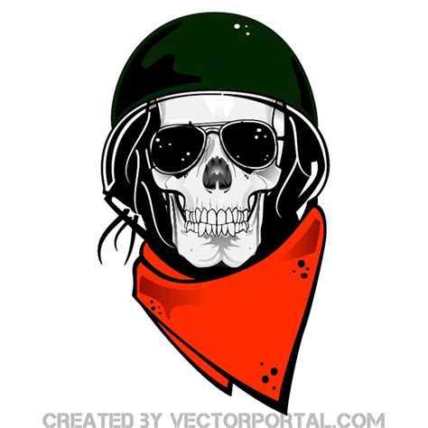 Skull With Military Helmet Ai Royalty Free Stock Svg Vector