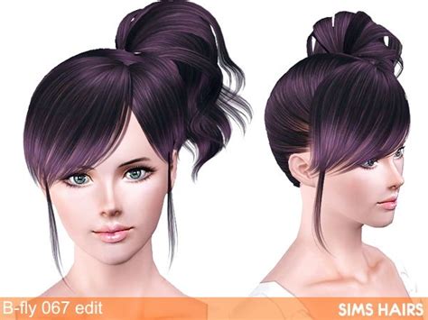 Free Sims 3 Hairs Download Butterfly Sims 067 Af Hairstyle From Miao