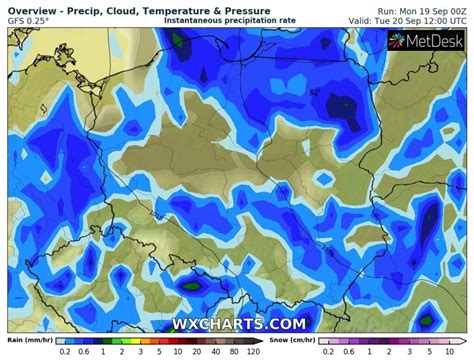 Pogoda na 20 września 2022 Opady konwekcyjne Nadchodzą zmiany w