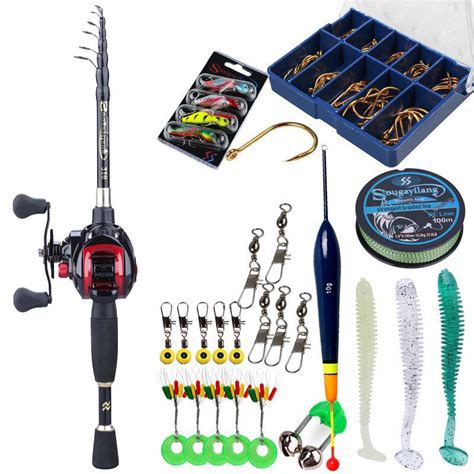 Buy SOUGAYILANG Fishing Rod Reel Combos 1 8m 2 4m Telescopic Fishing