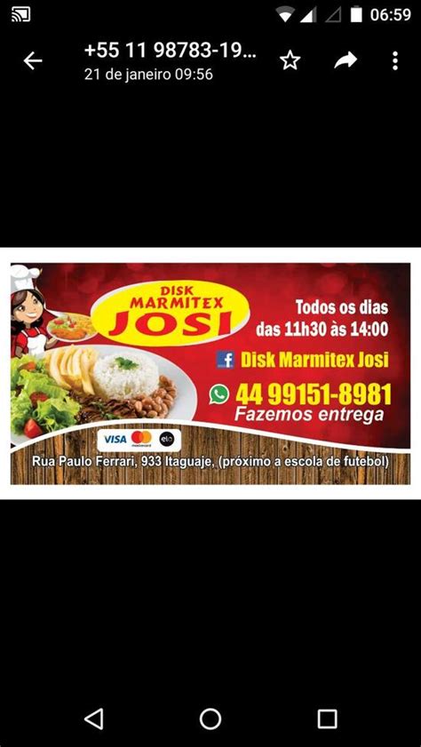 Disk Marmitex Josi Restaurante Brasil Avalia Es De Restaurantes